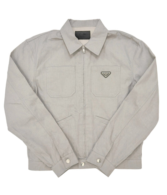Prada Cotton Denim Bomber Jacket (Pre-Owned)