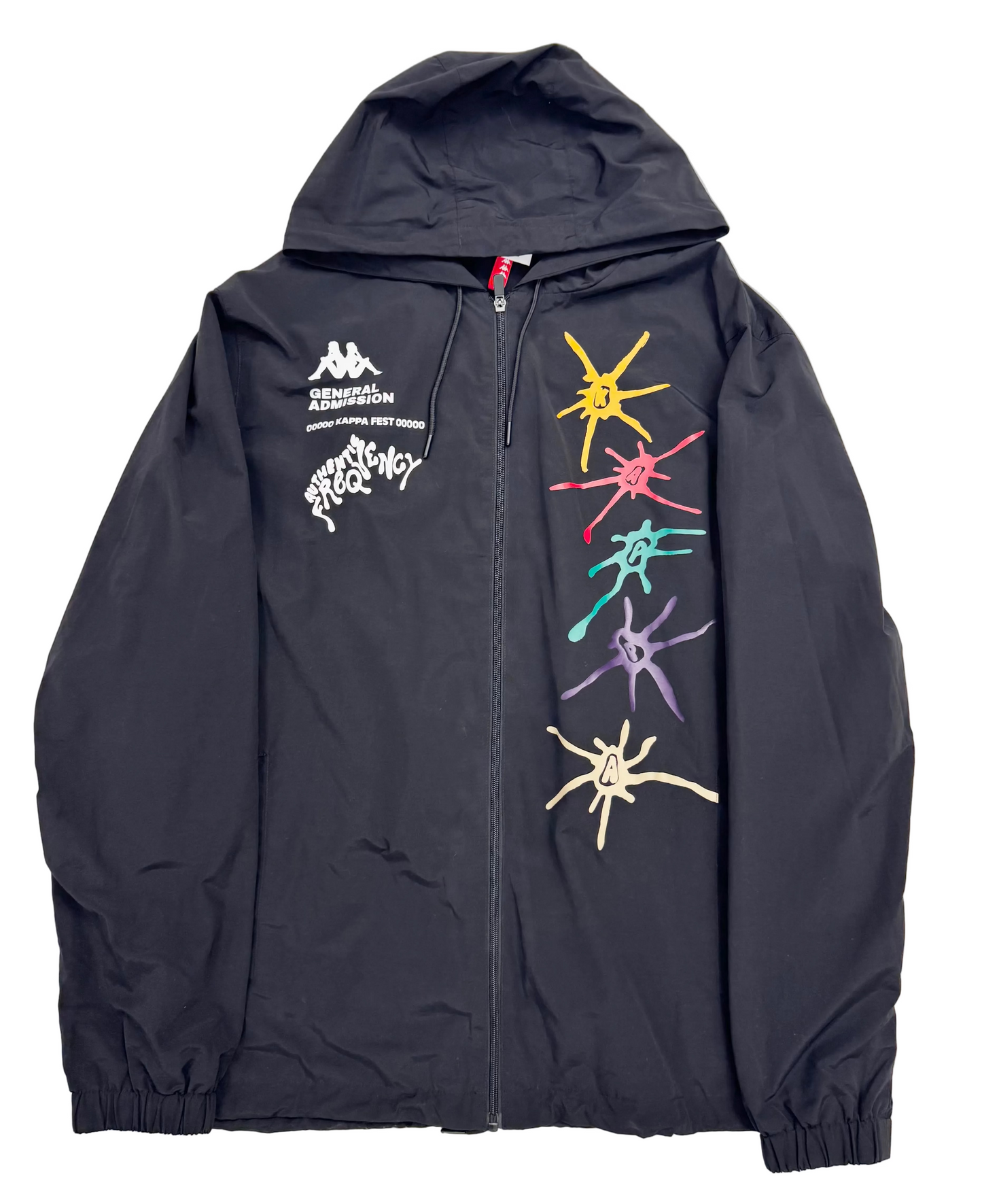 Kappa Windbreaker Peace with Kappa 'Black' (Pre-Owned)