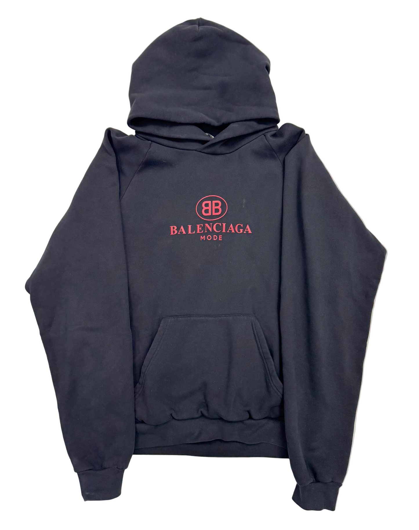 Balenciaga Black BB Mode Print Hoodie 'Black/Red' (Pre-Owned)