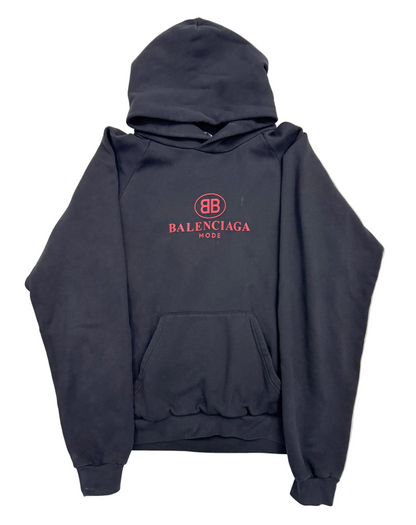 Balenciaga Black BB Mode Print Hoodie 'Black/Red' (Pre-Owned)
