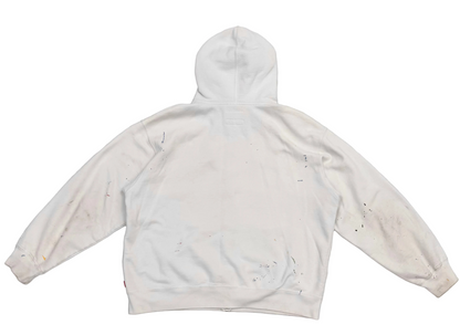 Supreme MM6 Maison Margiela Box Logo Zip Up Hooded Sweatshirt White (Pre-Owned)
