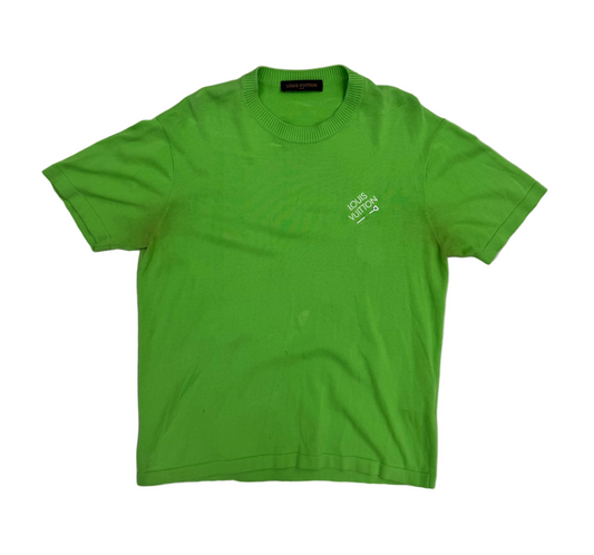 Louis Vuitton Signature Short-Sleeve Crewneck T-Shirt 'Green/White' (Pre-Owned)