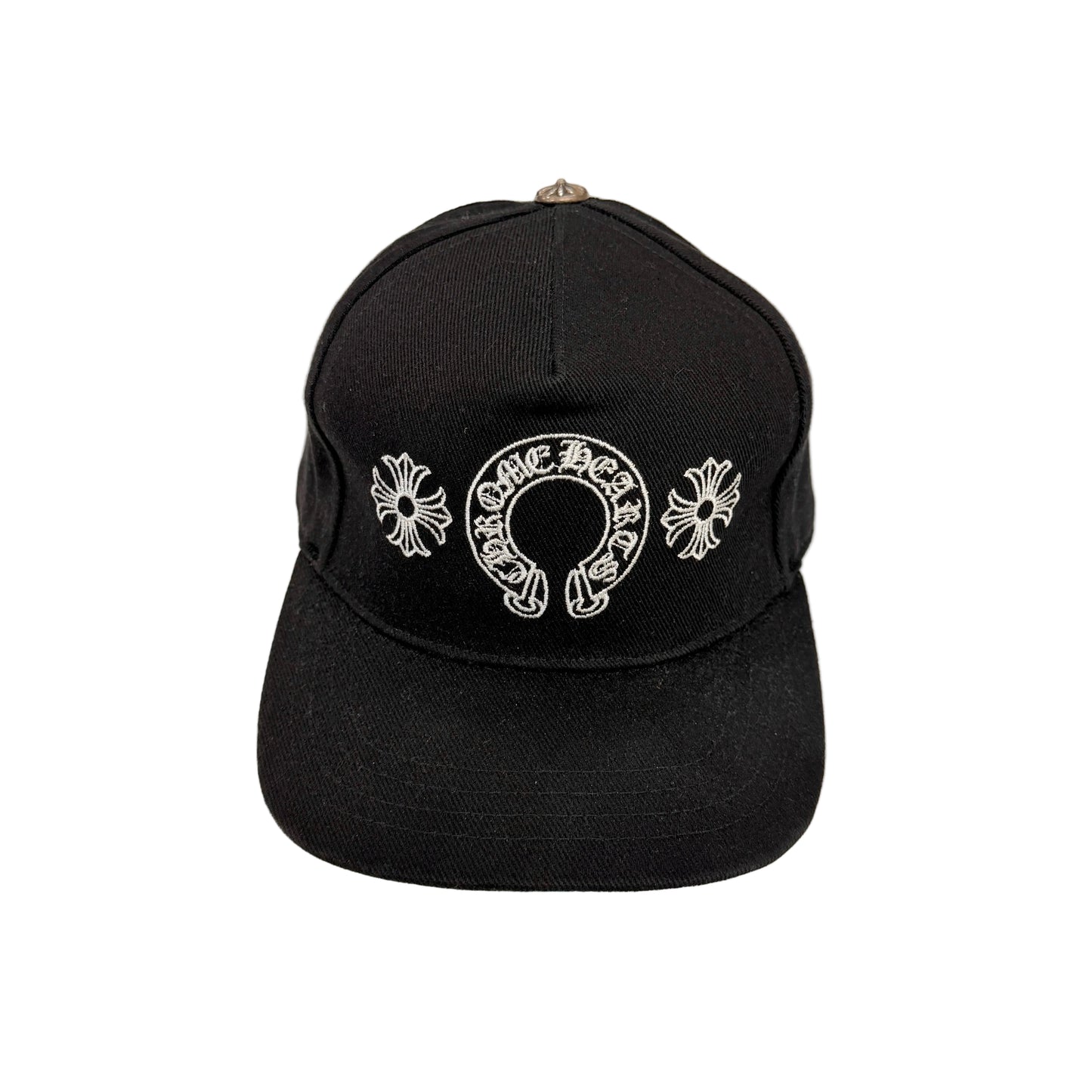 Chrome Hearts Horseshoe Denim Baseball Hat 'Black' (Pre-Owned)