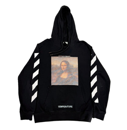 Off-White Black Mona Lisa Hoodie with Back Logo Detailing (Pre-Owned)