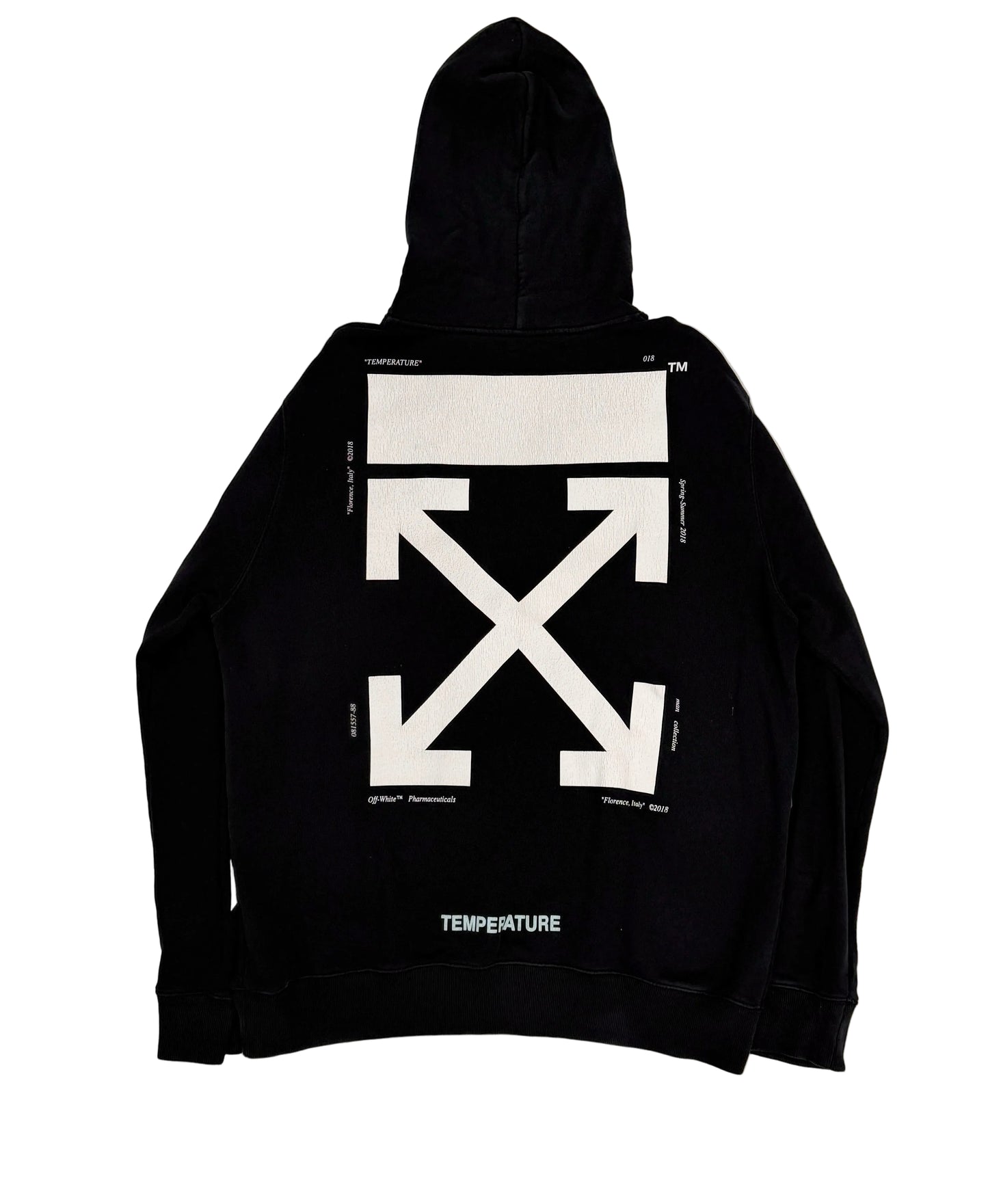 Off-White Black Mona Lisa Hoodie with Back Logo Detailing (Pre-Owned)