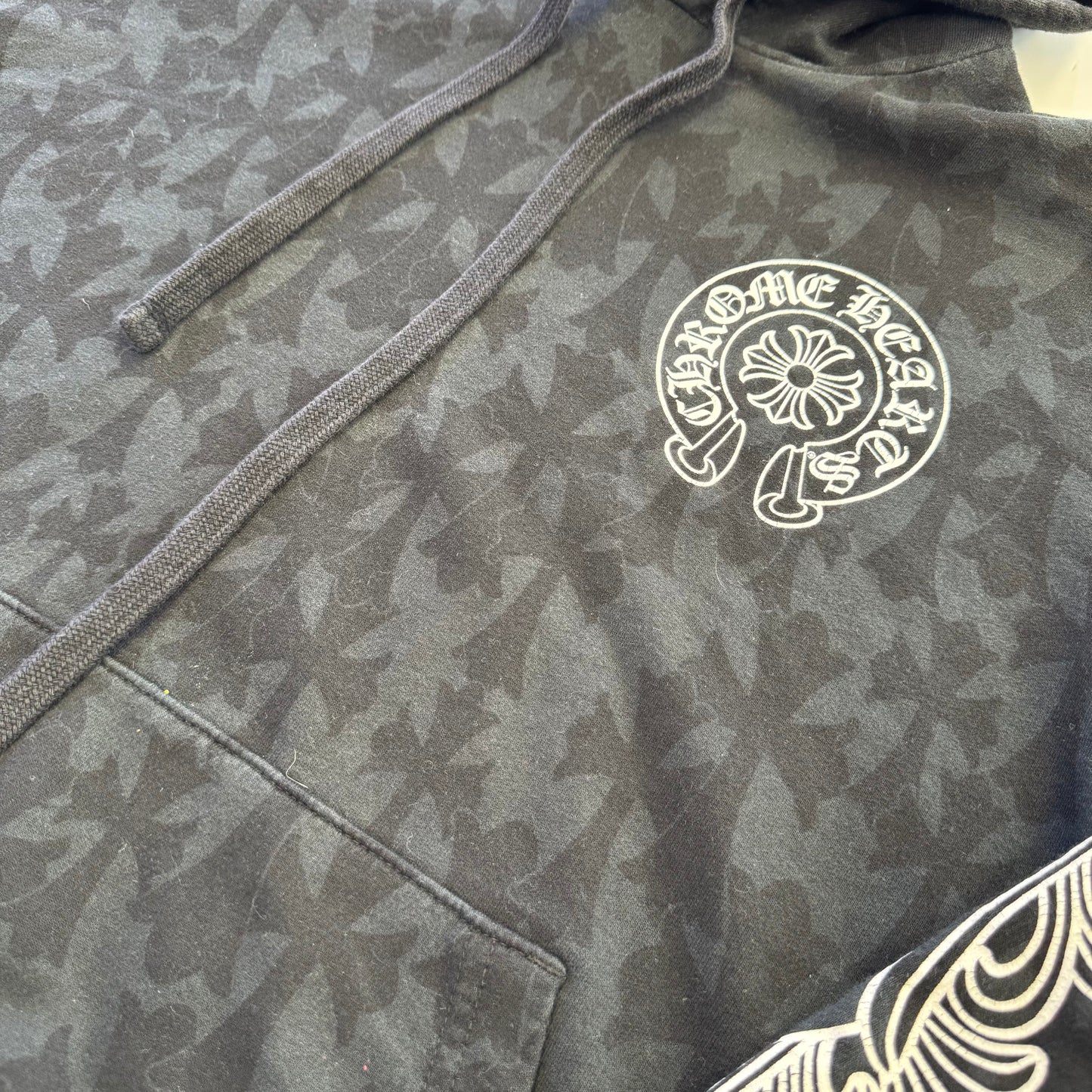 Chrome Hearts Plus Cross All Over Print Hoodie 'Black' (Pre-Owned)