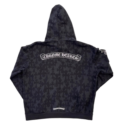 Chrome Hearts Plus Cross All Over Print Hoodie 'Black' (Pre-Owned)