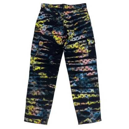 Louis Vuitton Printed Monogram Tie-Dye Cargo Denim Pant Multicolor (Pre-Owned)