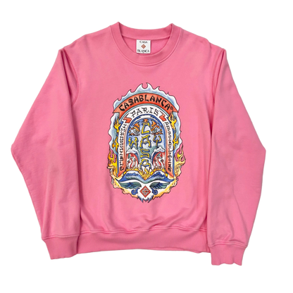 Casablanca Casa Way Skate Printed Crewneck Pink (Pre-Owned)