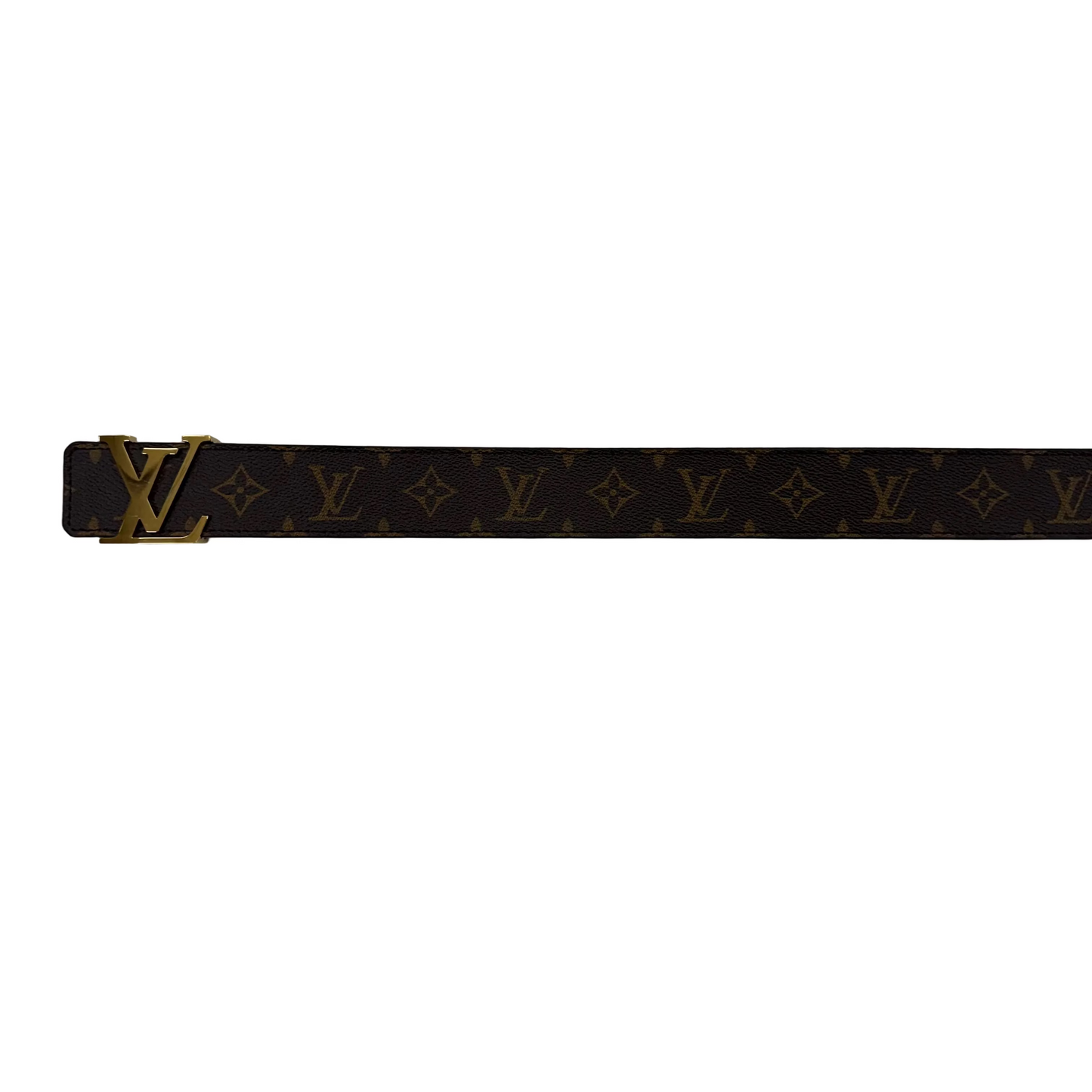 Louis Vuitton Dark Brown Leather Plate Buckle Men's Belt 90/36 (Pre-Owned)