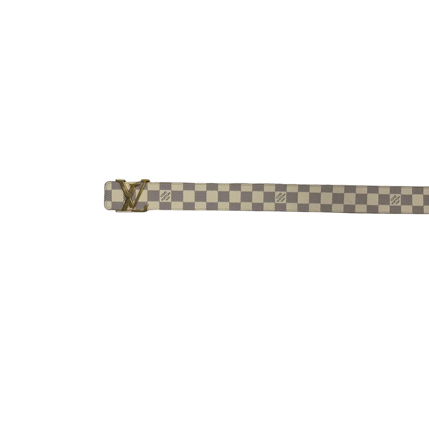 Louis Vuitton Belt Initiales Damier Azur Blue/White 90/36 (Pre-Owned)