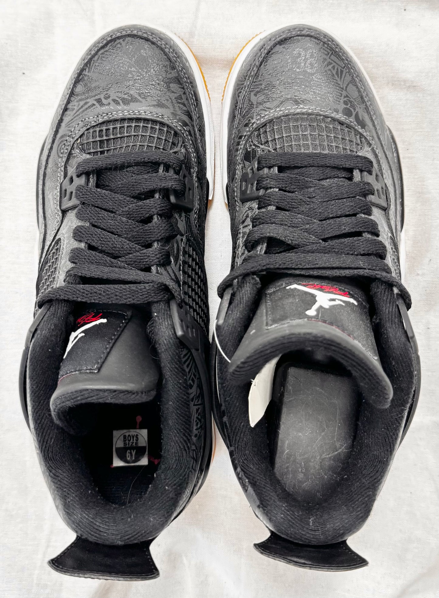 Jordan 4 Retro Laser Black Gum (GS) (Pre-Owned)