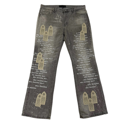 Who Decides War “Gray Scripture Denim” (Pre-Owned)