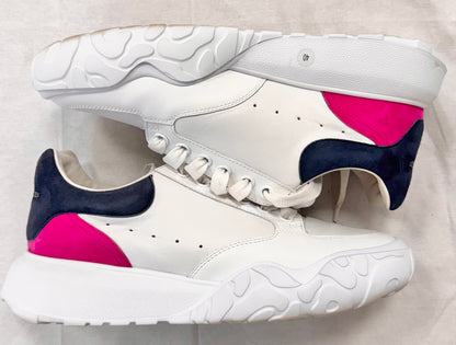 Alexander McQueen Oversized Court Trainer White Navy Pink (Women's) (Pre-Owned)