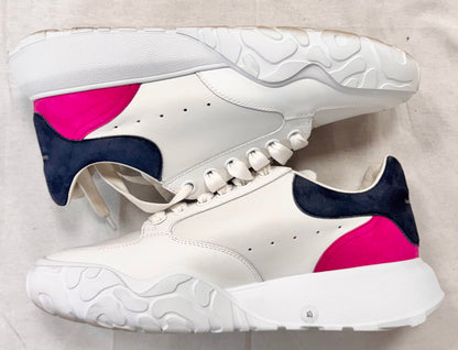 Alexander McQueen Oversized Court Trainer White Navy Pink (Women's) (Pre-Owned)