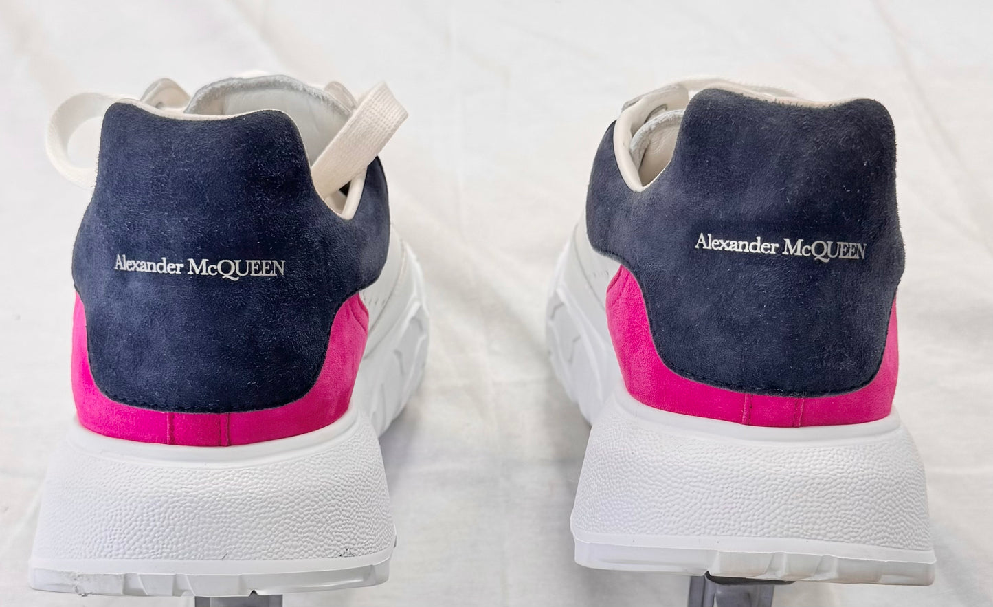 Alexander McQueen Oversized Court Trainer White Navy Pink (Women's) (Pre-Owned)