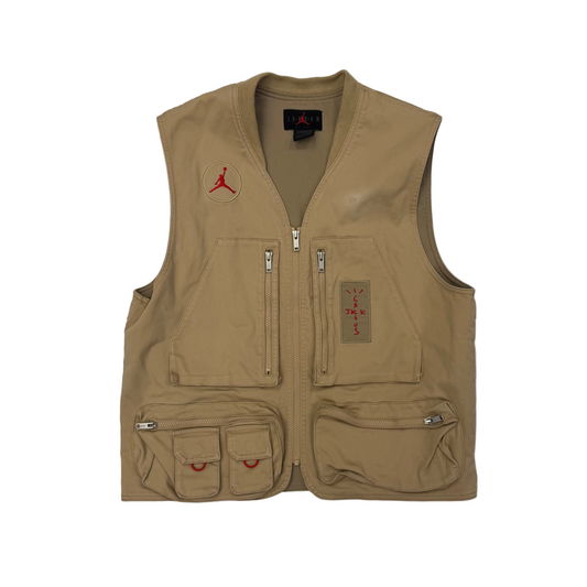 Jordan Travis Scott Cactus Jack x Utility Vest Desert/Khaki/University Red (Pre-Owned)