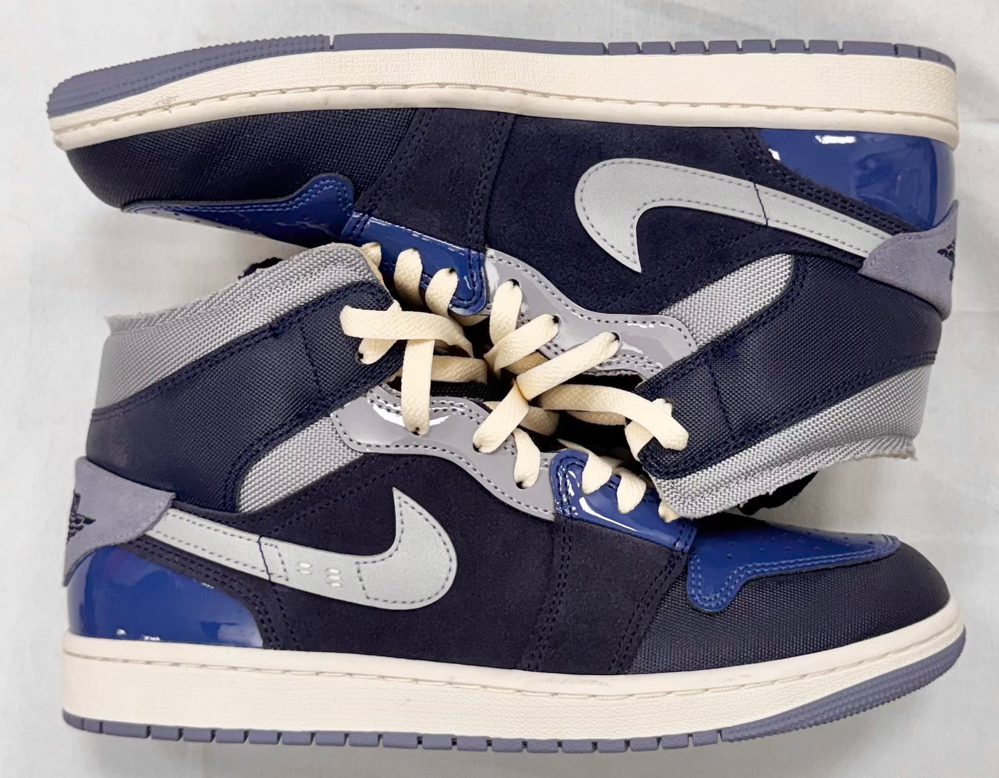 Jordan 1 Mid SE Craft Obsidian French Blue Ashen Slate White (Pre-Owned)