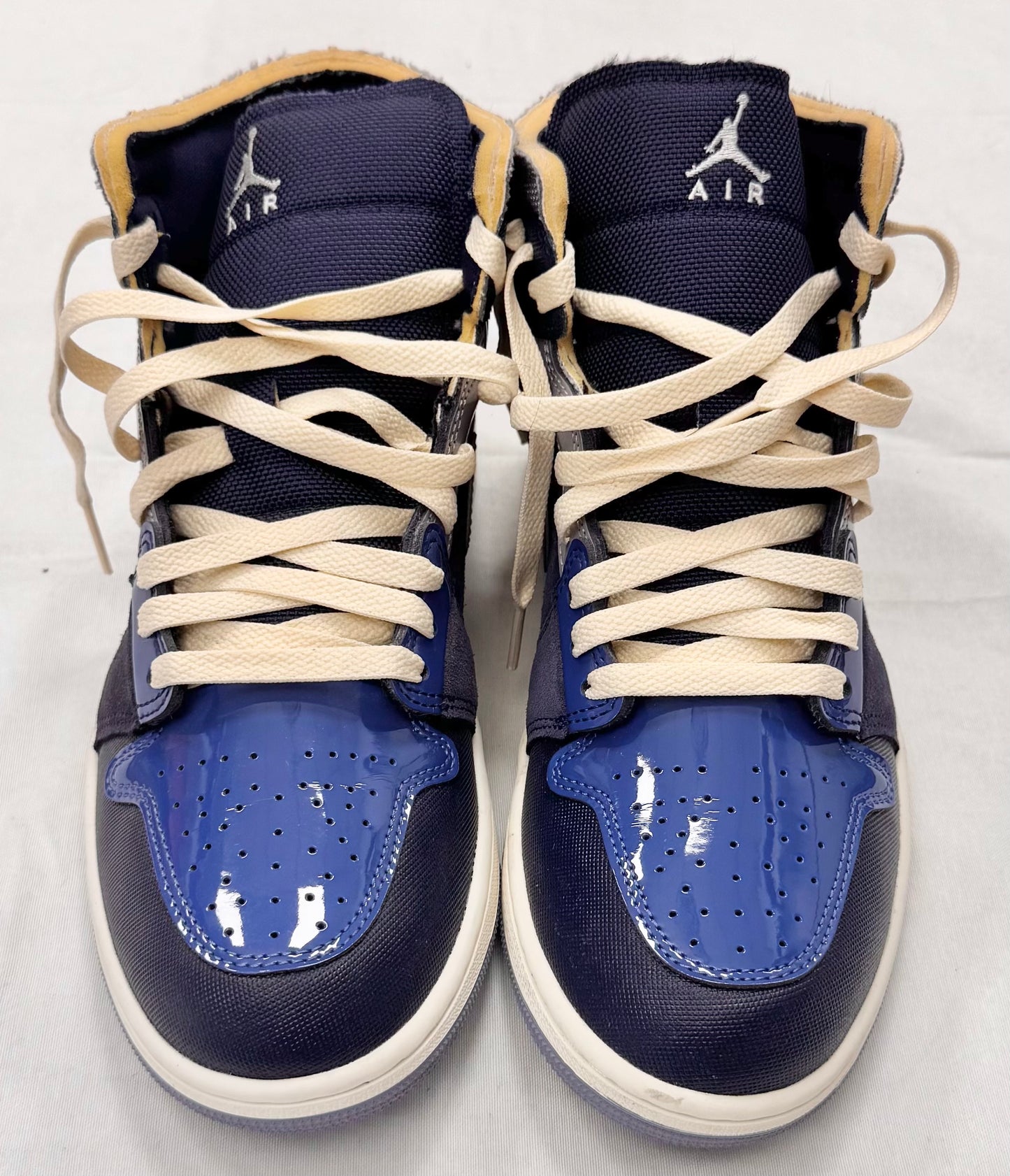 Jordan 1 Mid SE Craft Obsidian French Blue Ashen Slate White (Pre-Owned)