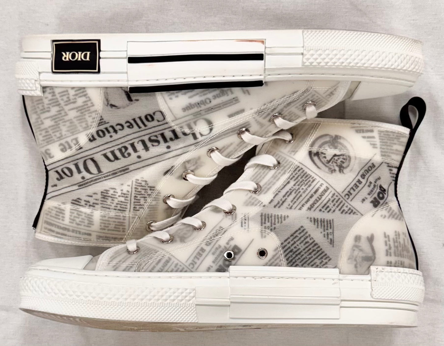 Dior B23 High Top Daniel Arsham Newspaper (Pre-Owned)
