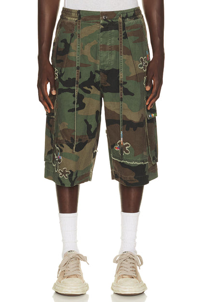 Nahmias Floral Patch Crystal Camo Short