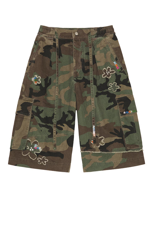 Nahmias Floral Patch Crystal Camo Short