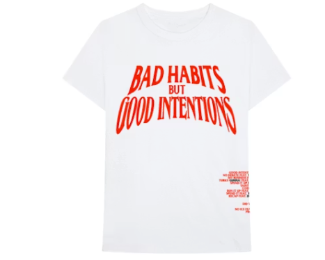 Nav x Vlone Bad Habits Tee 'White'