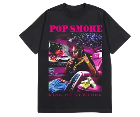 Pop Smoke x Vlone King Of NY T-shirt 'Black'