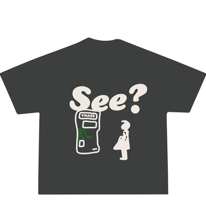 Red Letters I'll Be At The Bank Tee 'Black'