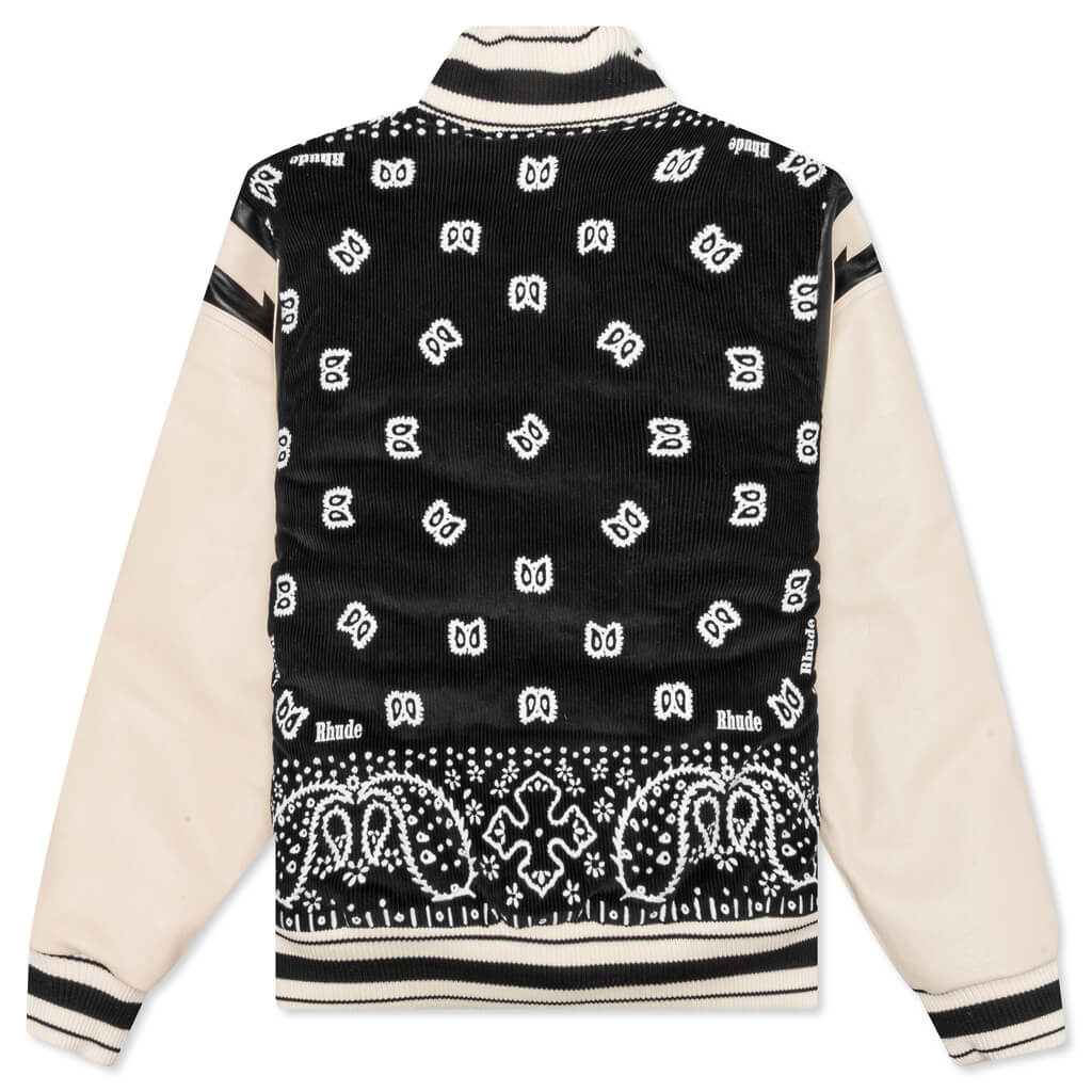 Rhude Bandana Bomber Jacket 'Black/White'
