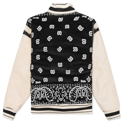 Rhude Bandana Bomber Jacket 'Black/White'