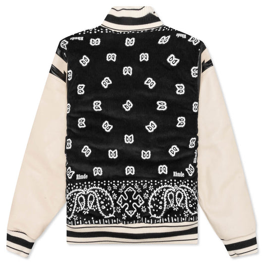 Rhude Bandana Bomber Jacket 'Black/White'
