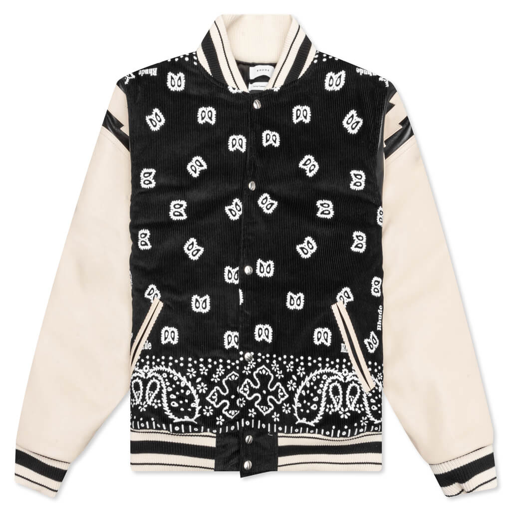Rhude Bandana Bomber Jacket 'Black/White'