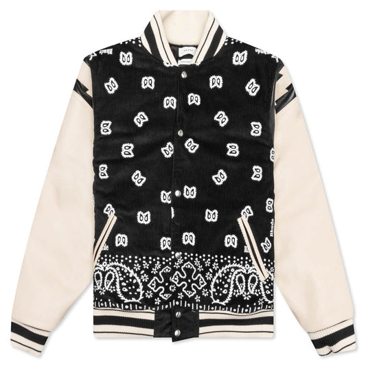 Rhude Bandana Bomber Jacket 'Black/White'