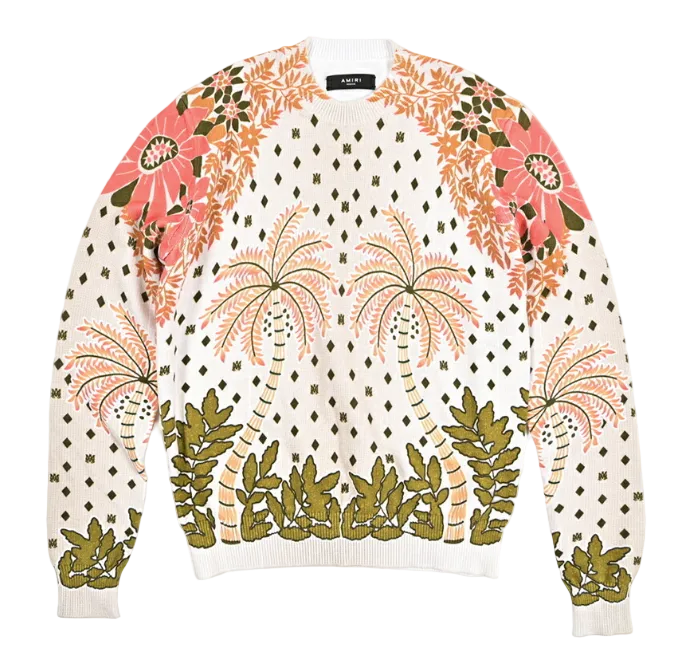 Amiri Palm Jacquard Sweater 'White'