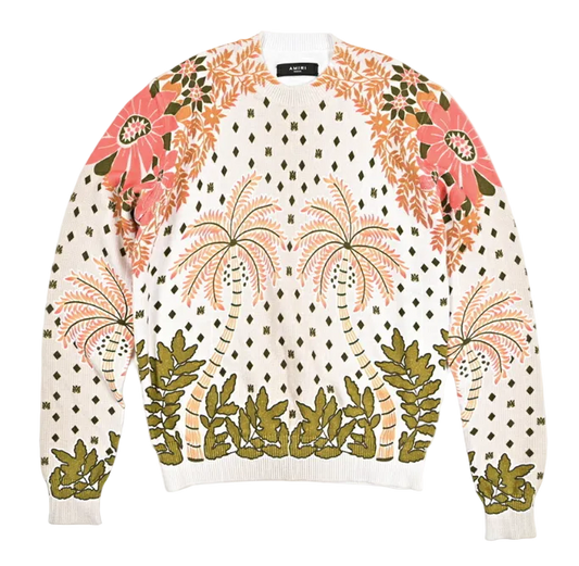 Amiri Palm Jacquard Sweater 'White'