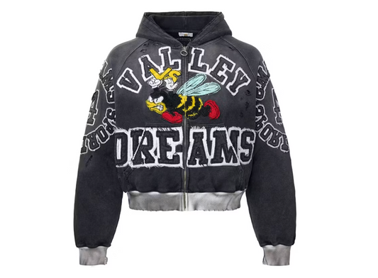 Vale Forever Anthem Zip Up Hoodie Black