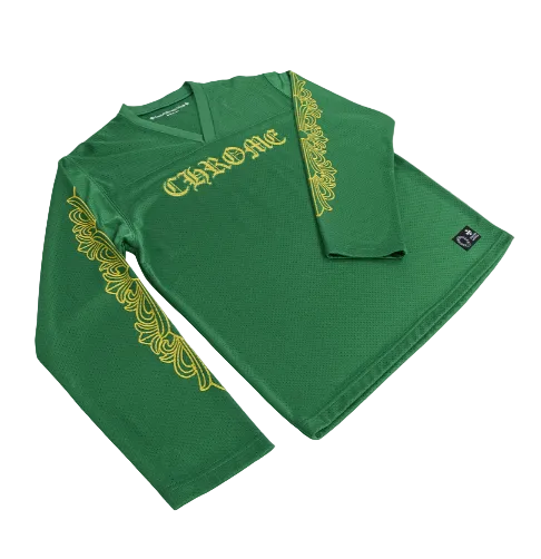 Chrome Hearts Sports Mesh Warm Up Jersey Green/Yellow
