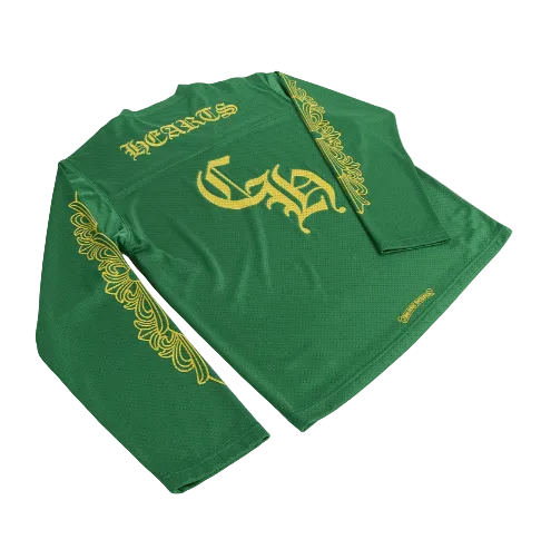 Chrome Hearts Sports Mesh Warm Up Jersey Green/Yellow