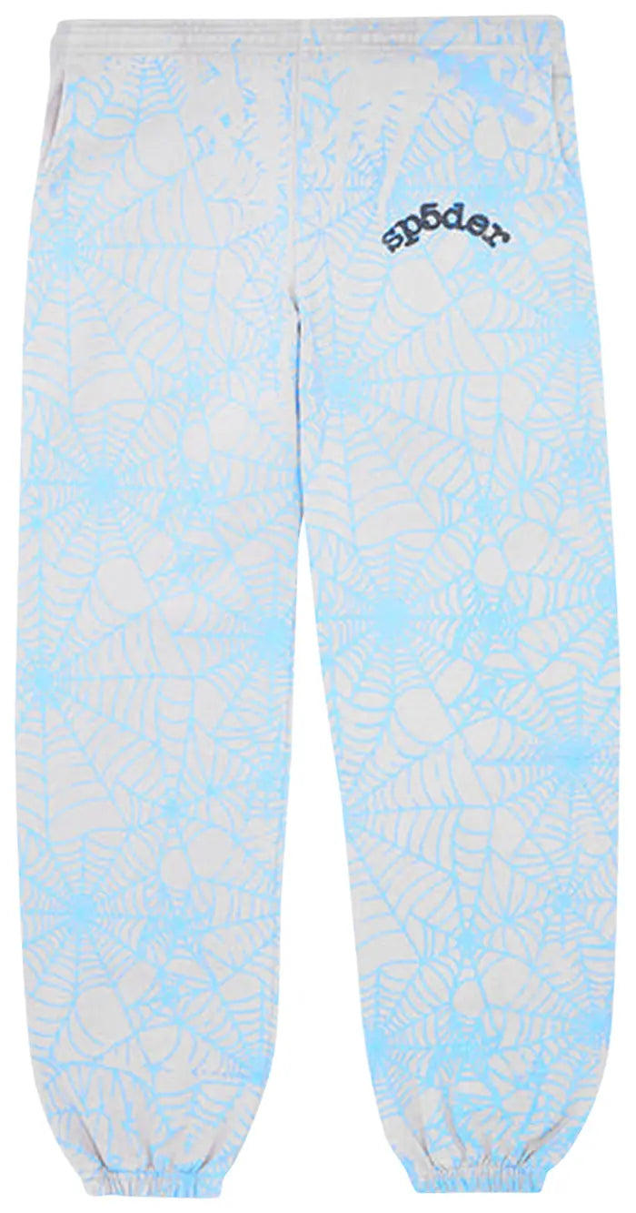 Sp5der AOP Web Sweatpants 'Heather Grey'