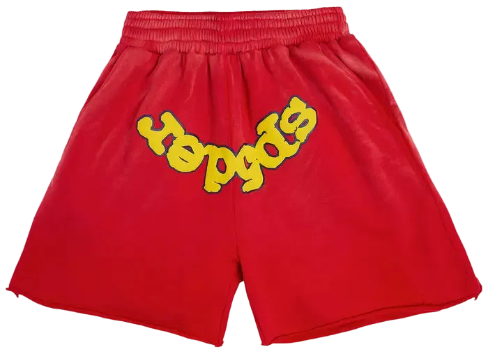 Sp5der Og Logo Sweatshort 'Red'