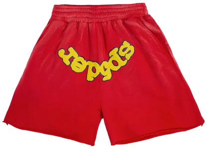 Sp5der Og Logo Sweatshort 'Red'