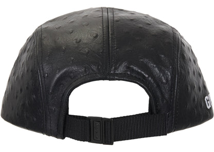 Supreme Ostrich Embossed Leather GORE-TEX Camp Cap Black