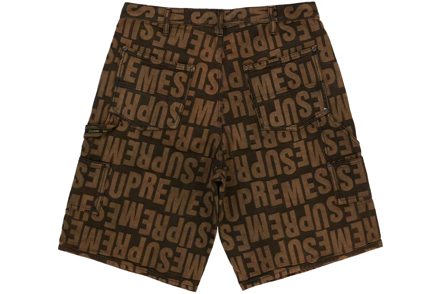Supreme Repeat Jacquard Double Knee Denim Short 'Dark Brown'
