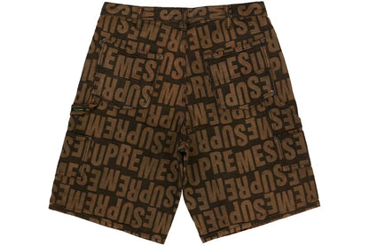 Supreme Repeat Jacquard Double Knee Denim Short 'Dark Brown'