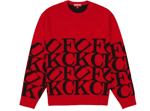 Supreme Fuck Sweater 'Red'