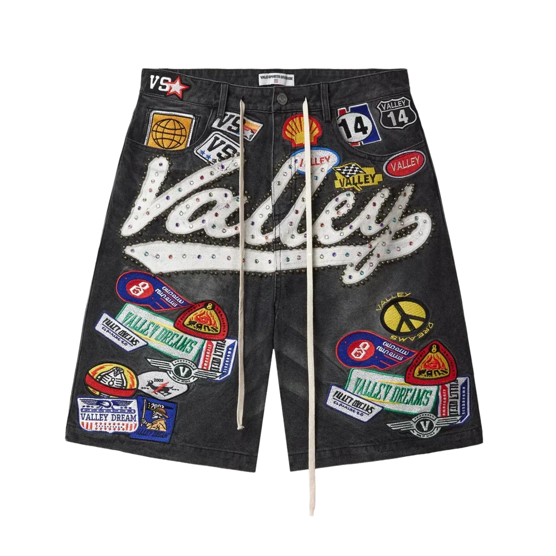 Vale Forever '1980's' Black Jean Shorts