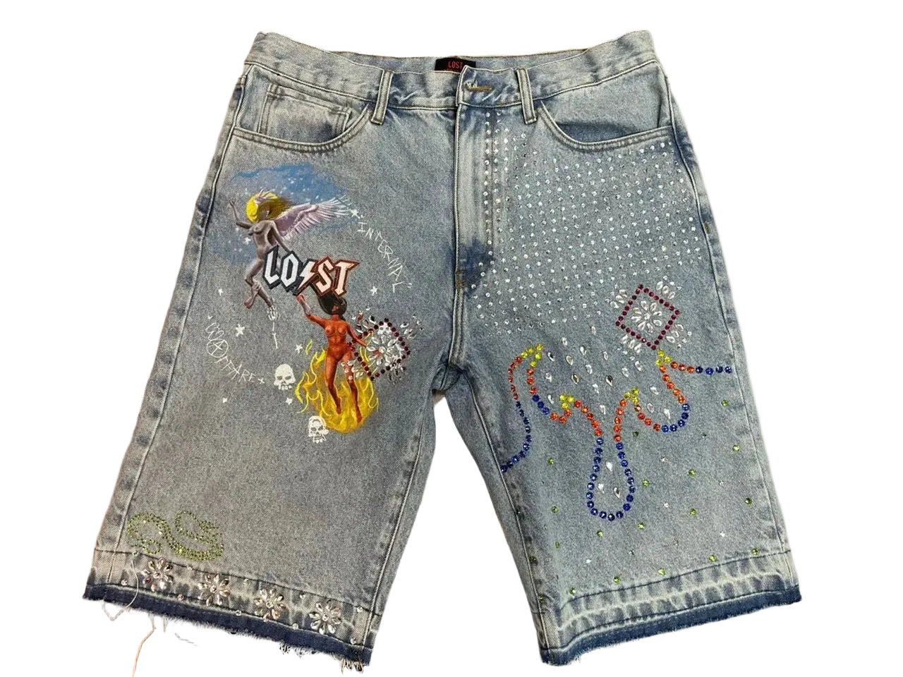 Lost Intricacy Blue Denim Shorts