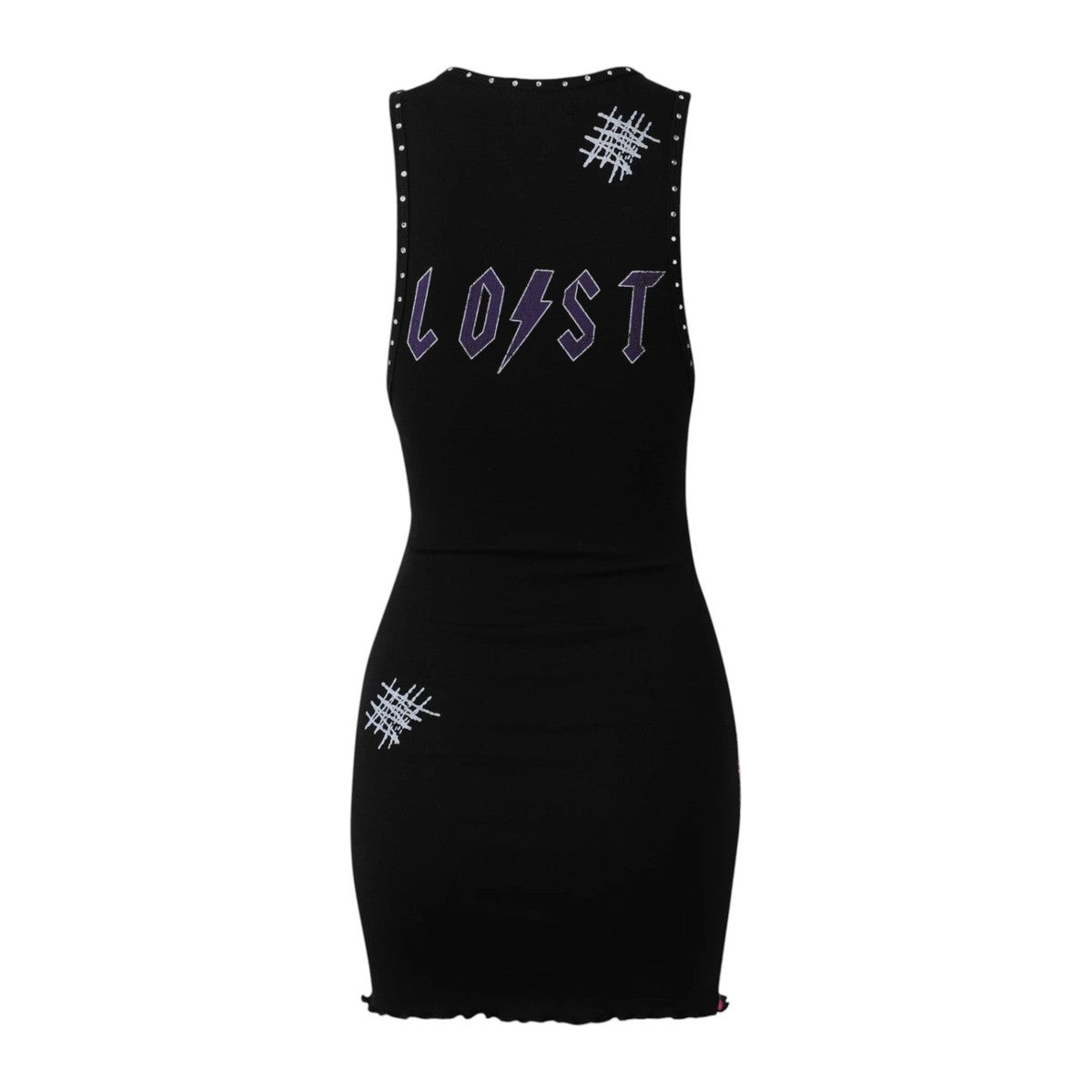 Lost intricacy 'Rebel Muse' Black & Pink Dress