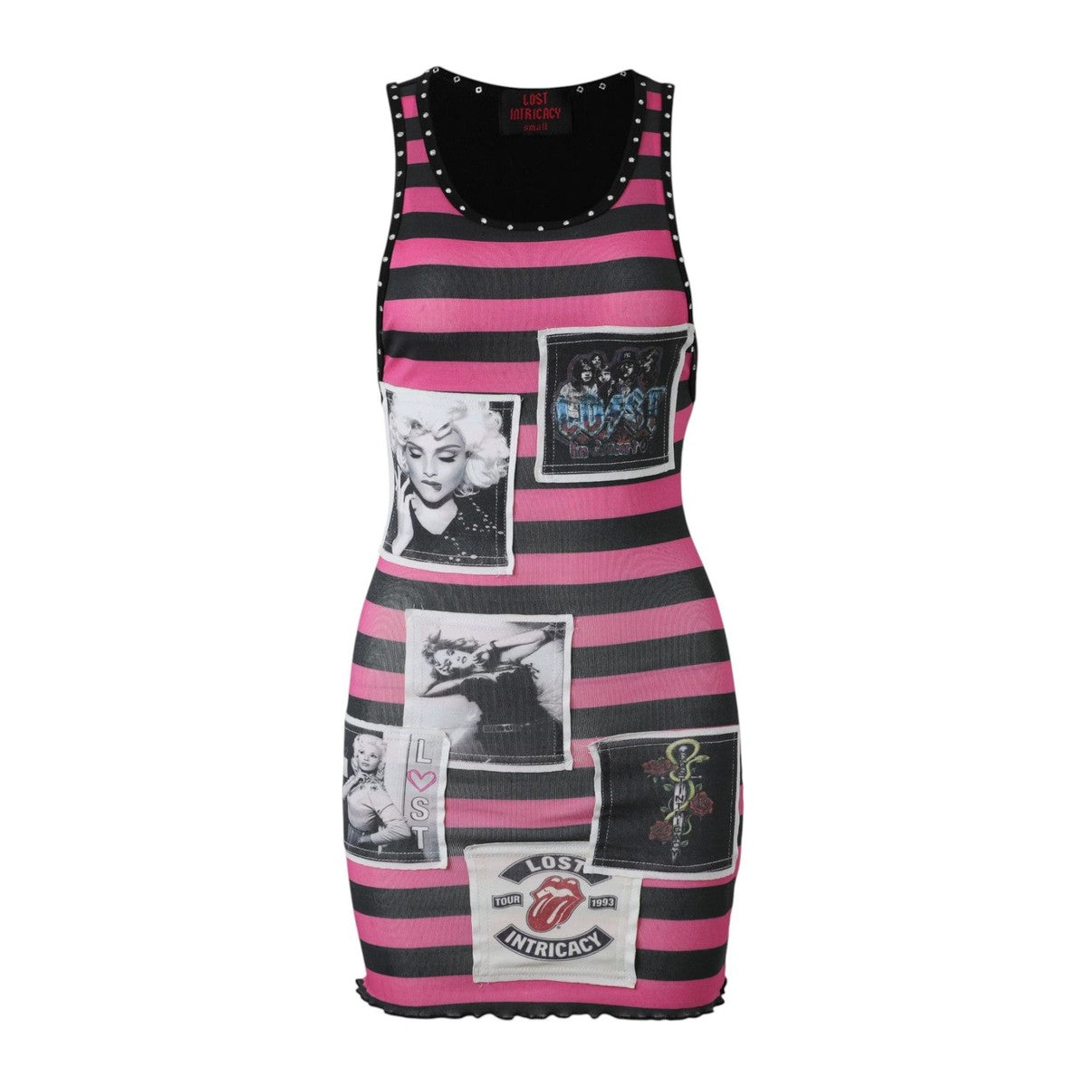 Lost intricacy 'Rebel Muse' Black & Pink Dress